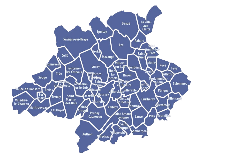Carte du Vendômois